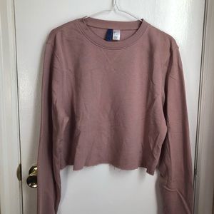 🔥 3/$20🔥 H&M — dusty rose cropped crew neck — unisex S